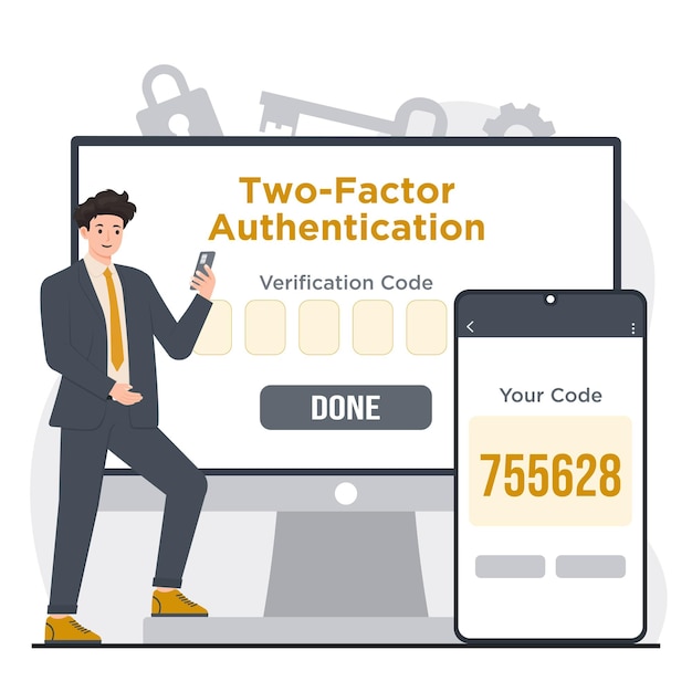 two factor authentication with OTP Face ID PIN fingerprint and biometric security data protection