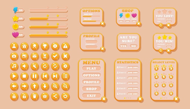 ui design for games and applications interface elements