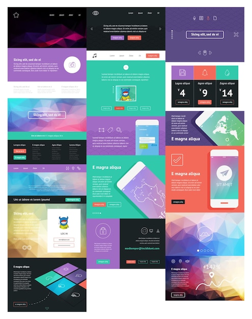 UI is a set of components featuring the flat design trend