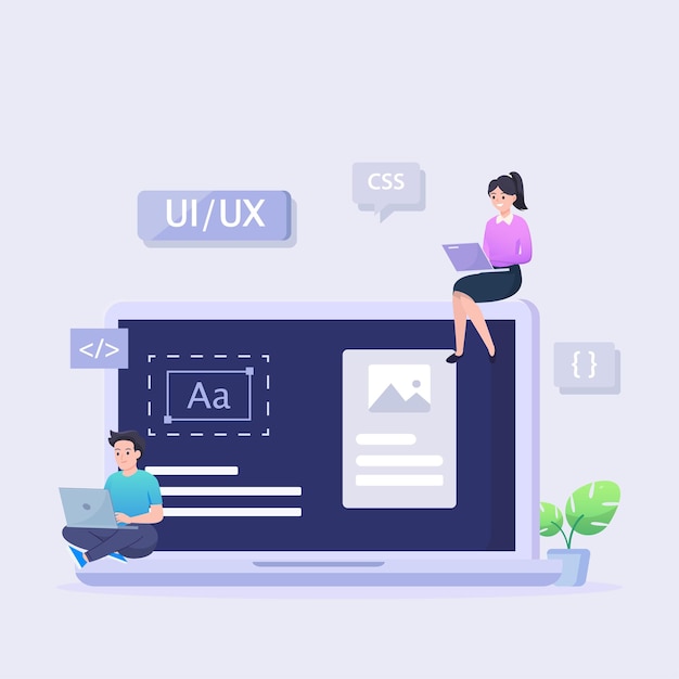UI UX design Creating an application design