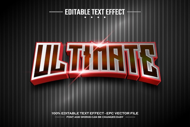 Ultimate 3D editable text effect template