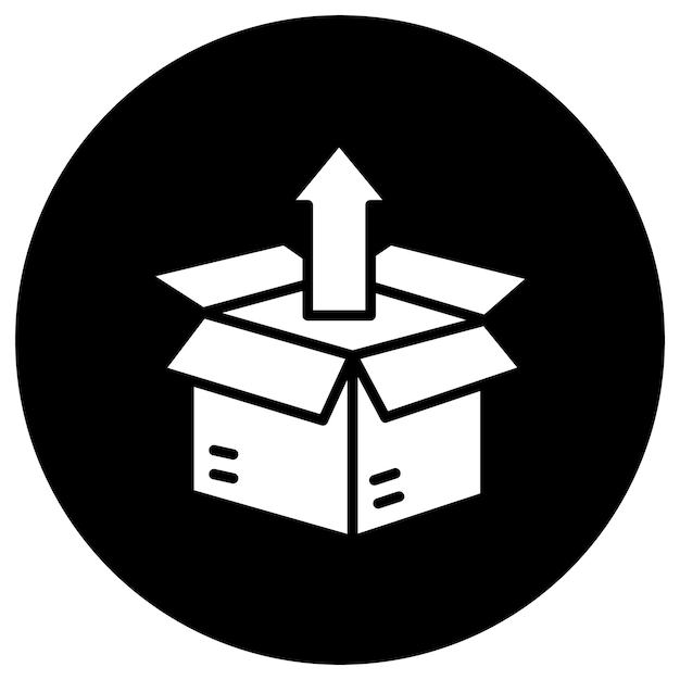 Unboxing Vector Icon Design Illustration
