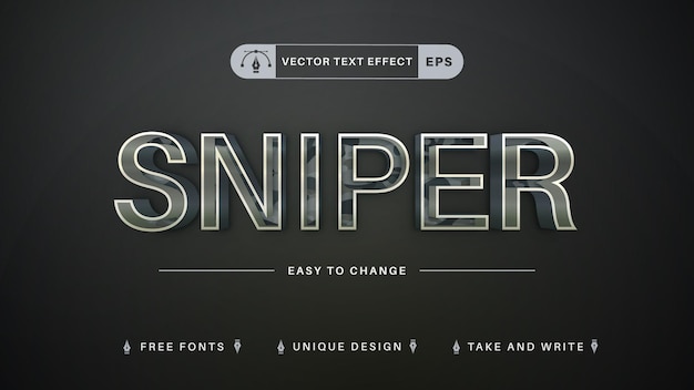 uniform sticker editable text effect font style