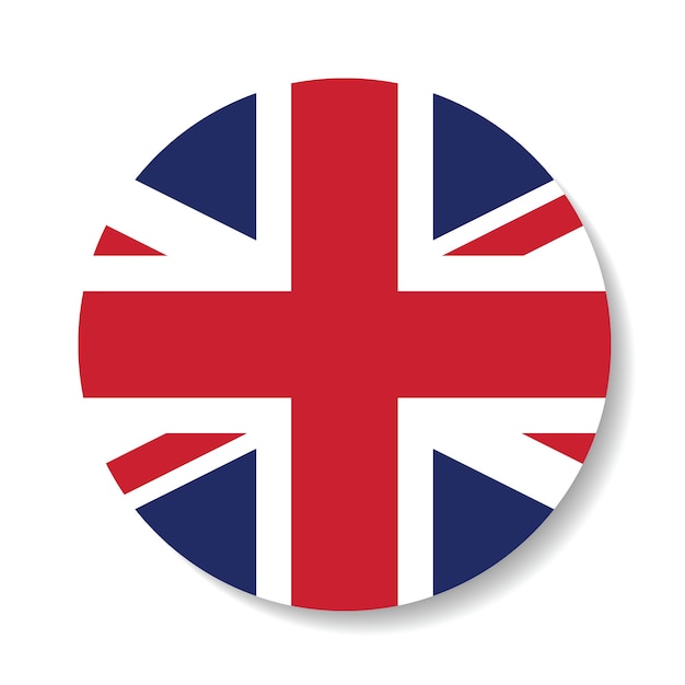 United Kingdom circle flag logo icon digital vector illustration design