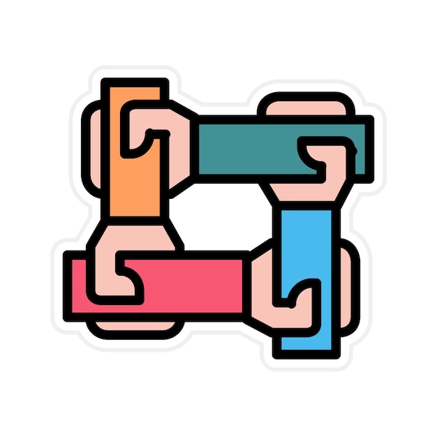 unity icon vector image can be used for friendship