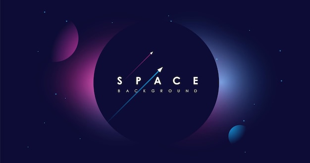 Universe background for presentation template with space elements Minimalistic color space Universe