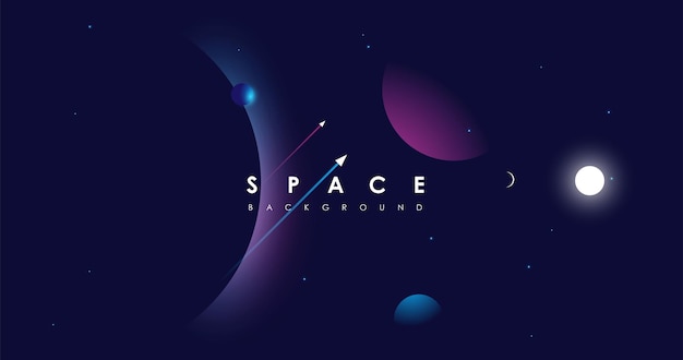 Universe background for presentation template with space elements Minimalistic color space Universe