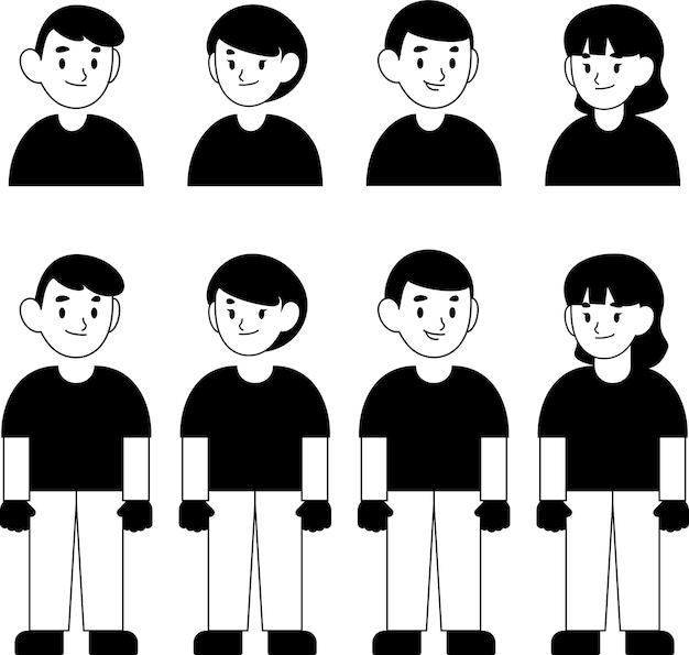 Untitled1vector avatars of boys and girls