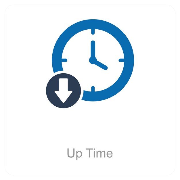 up time and time icon concept