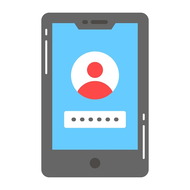 User account password vector design in modern style editable icon