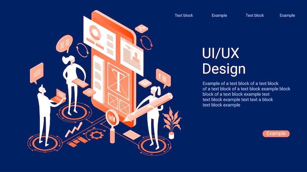 UX UI design concept banner Web page presentation Infographics