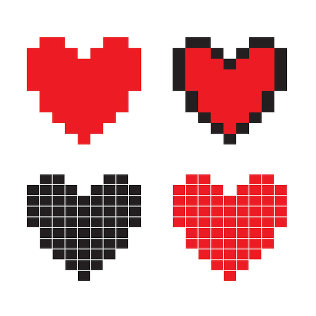 Valentine day 8 bit symbol