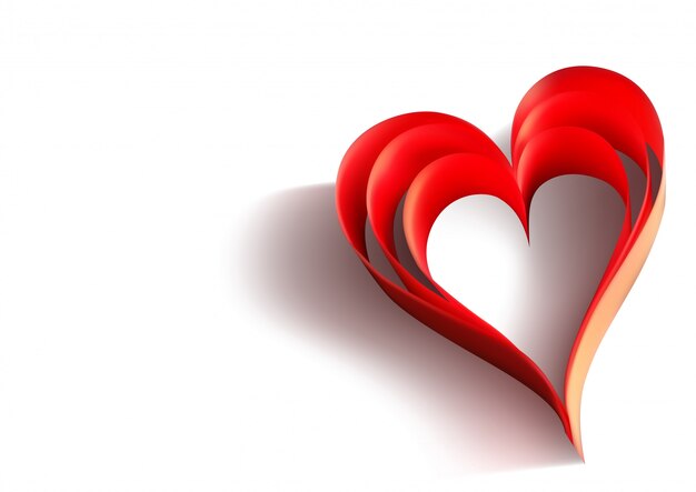Valentines Day Background with Paper Heart