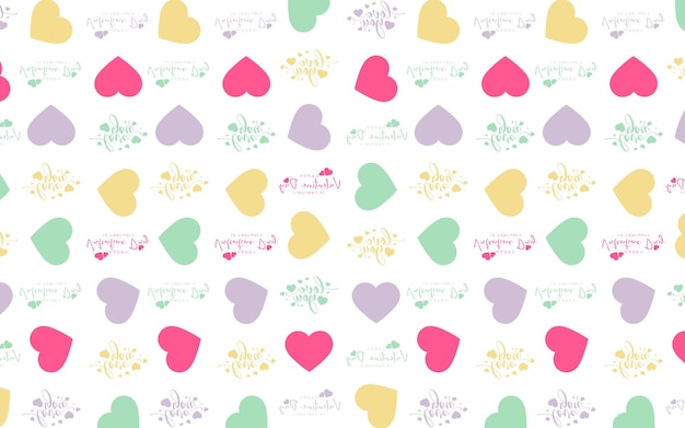 Valentines Day Hearts Background Patterns Design