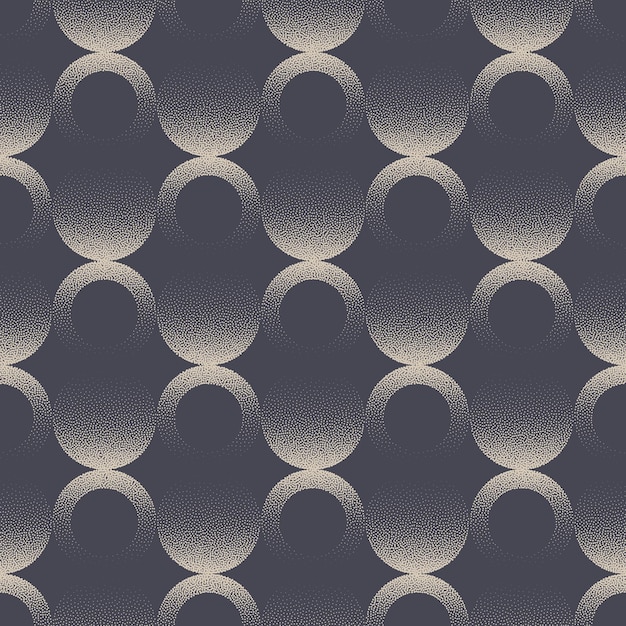 various circles retro psychedelic seamless pattern vector abstract background