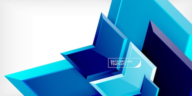 Vector 3d arrow techno design template