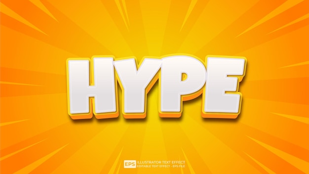 vector 3d text hype editable text effect font