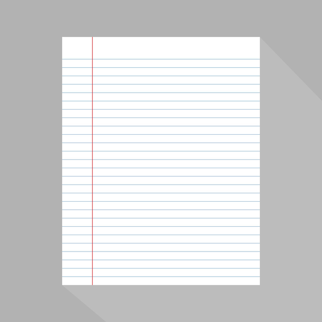 Vector A4 format paper with shadows on transparent background