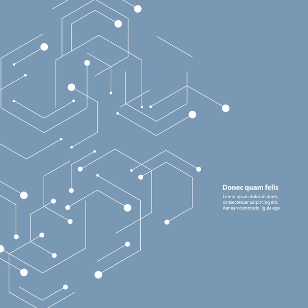 Vector abstract background with molecule structure