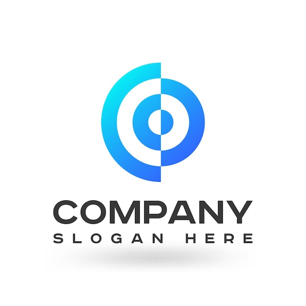 Vector abstract circle swirl logo design elements flat flat Unique Modern Corporate Business
