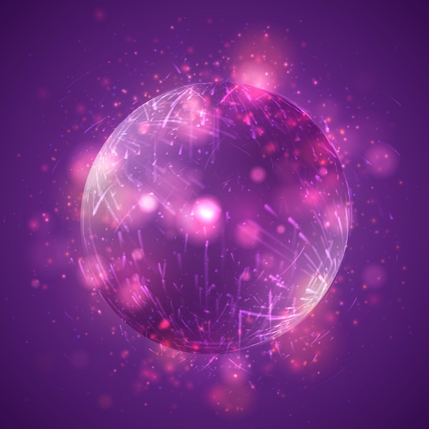 vector abstract element with explosion sphere and glow a hurricane