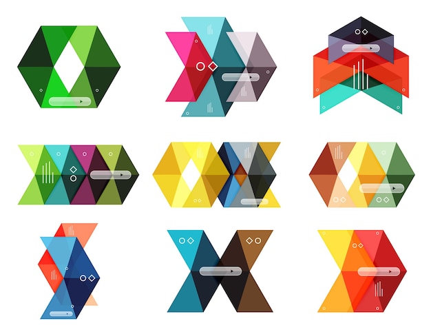 Vector arrow infographics business templates set Backgrounds for workflow layout diagram number options or web design