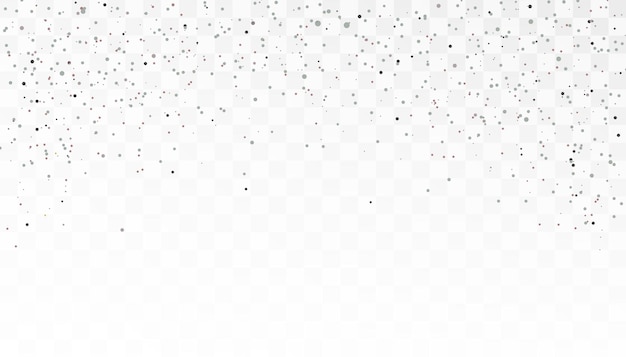 Vector background with many falling tiny round random confetti and sparkles swirling chaotically