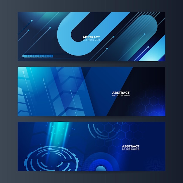 Vector banner design circuit board Illustration Abstract modern futuristic engineering technology background Futuristic digital science technology concept for web banner template or brochure