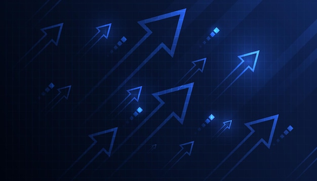 vector blue light arrow motion tech background