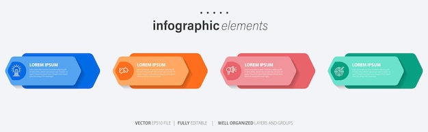 Vector colorful data infographic with details