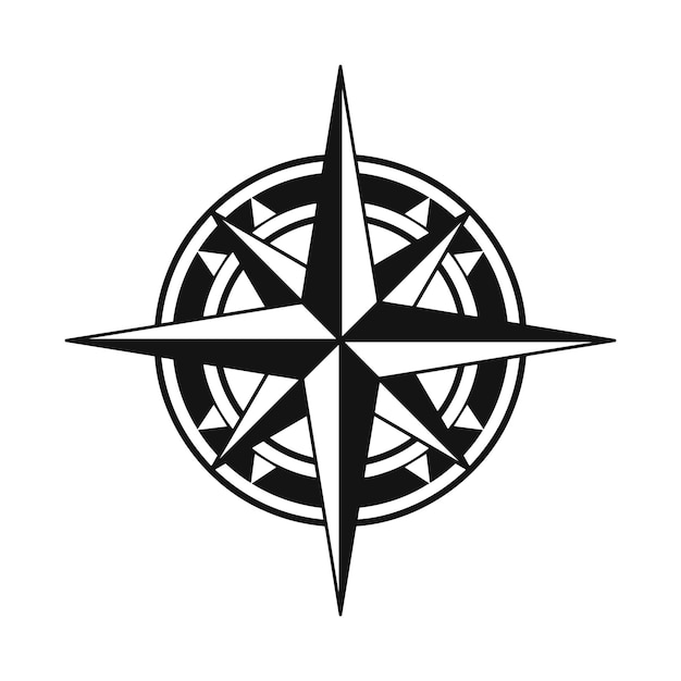 Vector compass design isolated on white background