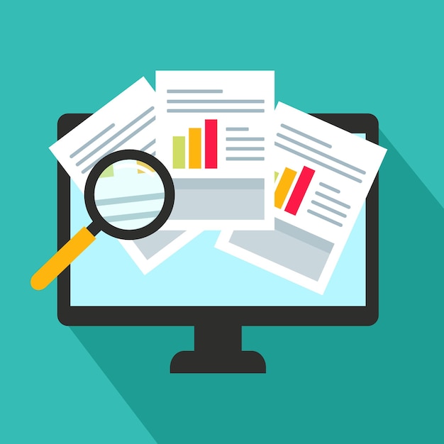 vector computer document vector colorful design