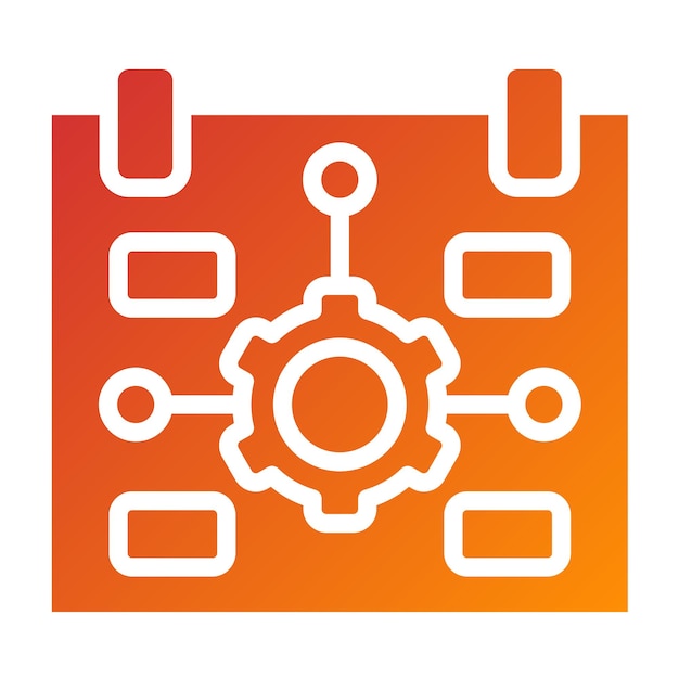 Vector Design Automated Scheduling App Icon Style