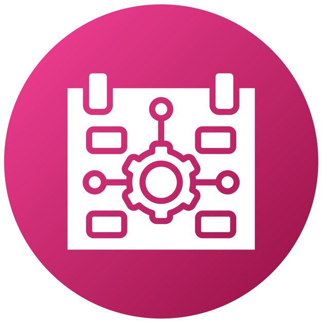 Vector Design Automated Scheduling App Icon Style