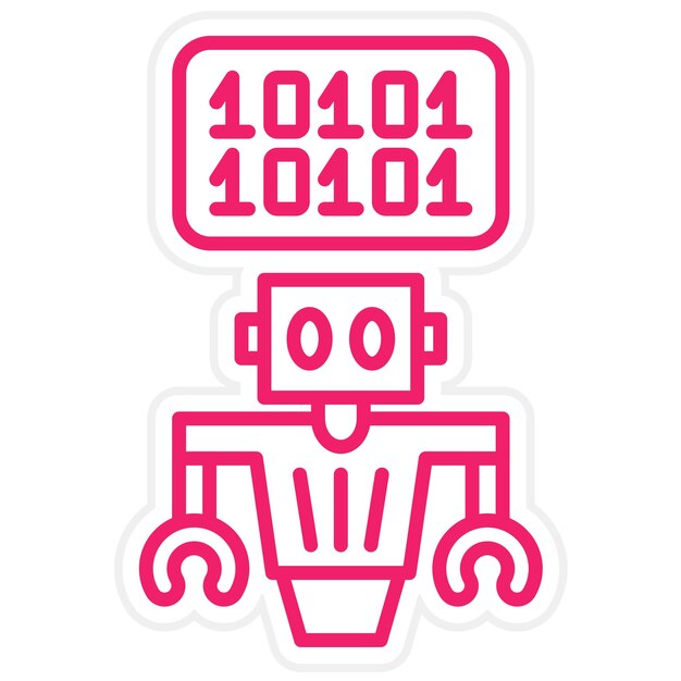 vector design binary code icon style