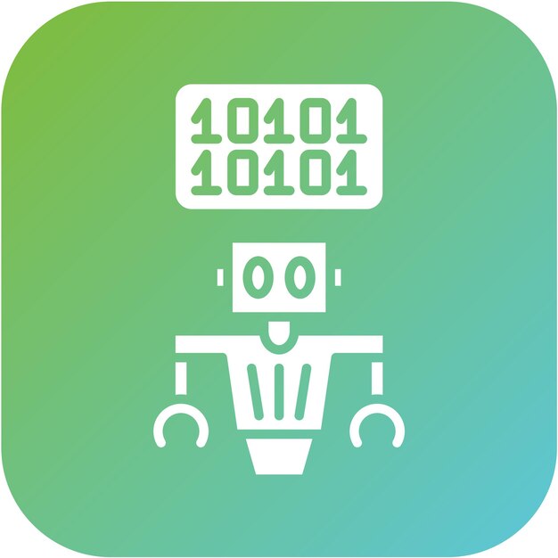 vector design binary code icon style