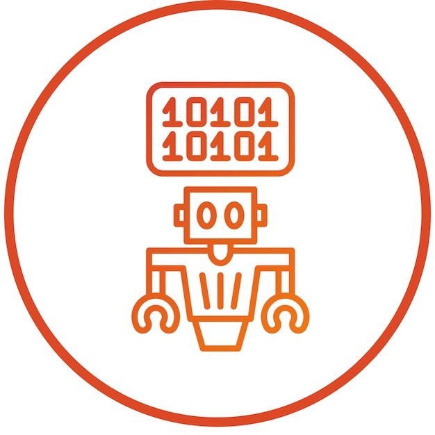 vector design binary code icon style