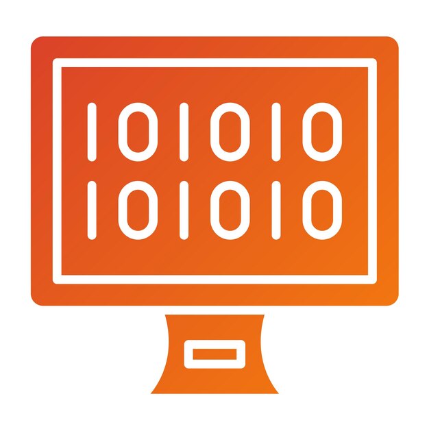 Vector Design Binary Icon Style
