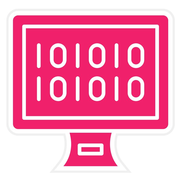 Vector Design Binary Icon Style