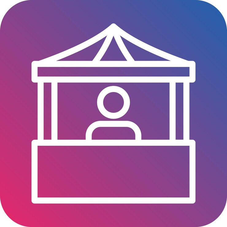 Vector Design Booth Icon Style