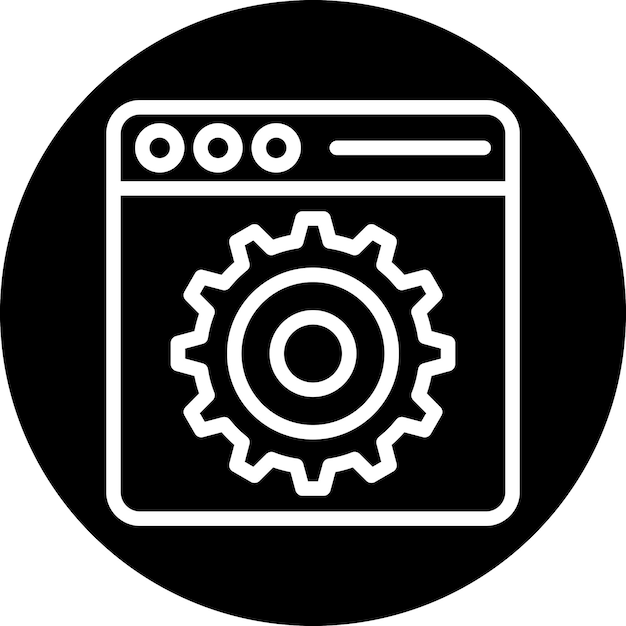 Vector Design Browser Setting Icon Style