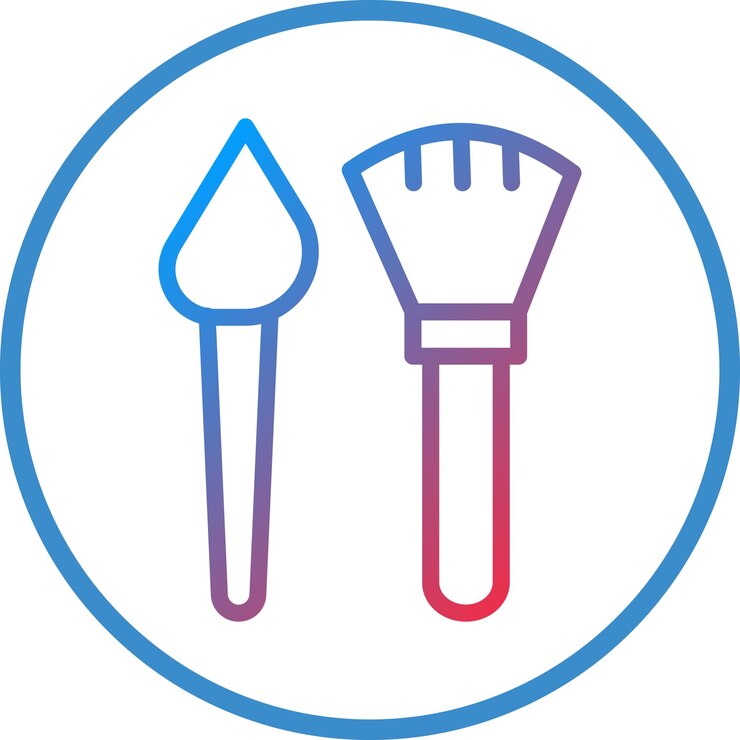 Vector Design Brushes Icon Style