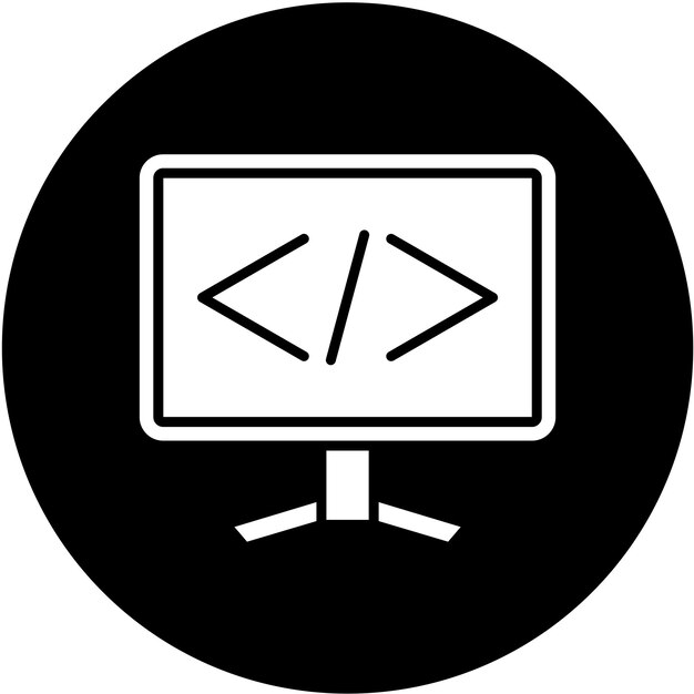 Vector Design Coding Icon Style