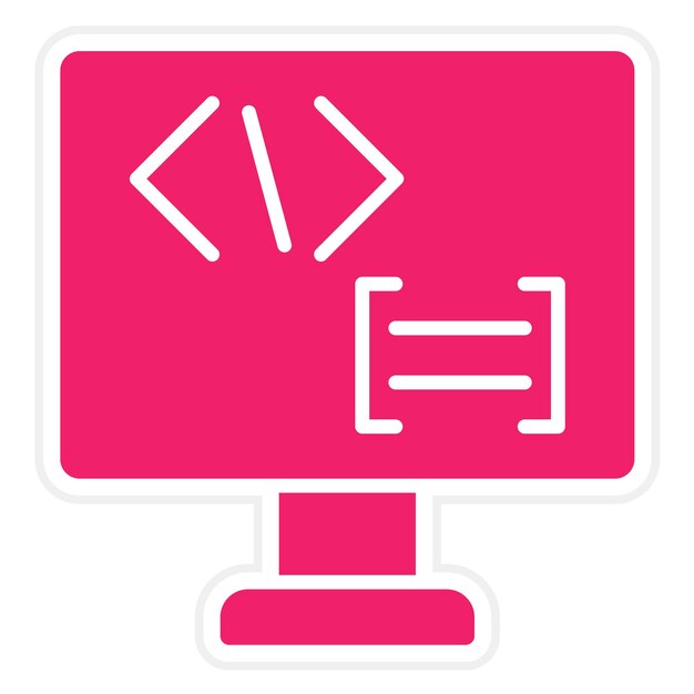 vector design coding language icon style