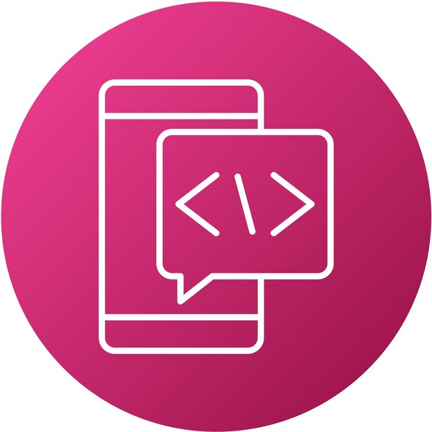 Vector Design Coding Language Icon Style