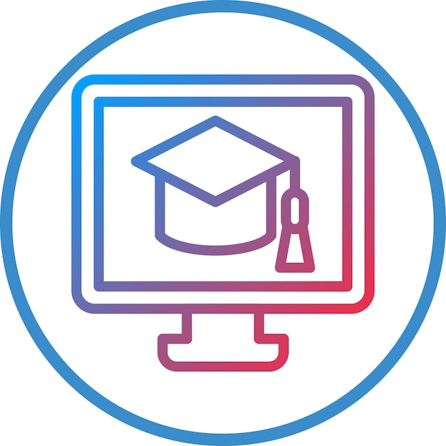 vector design computer science degree icon style