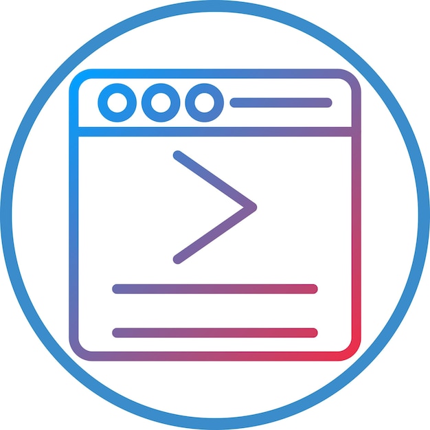 Vector Design Console Command Line Gradient Stroke Circlesvg Style
