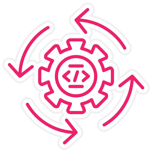 Vector Design Continuous Integration Icon Style