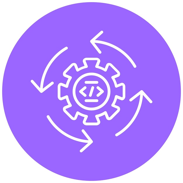 Vector Design Continuous Integration Icon Style