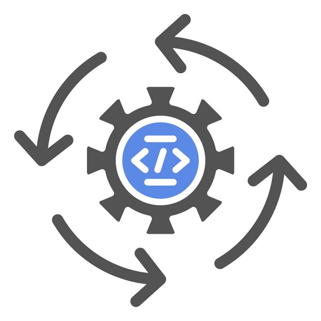 Vector Design Continuous Integration Icon Style